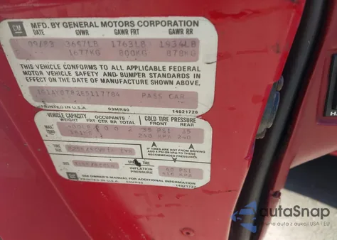 1984 Chevrolet Corvette from USA, damaged, VIN 1G1AY0782E5117784